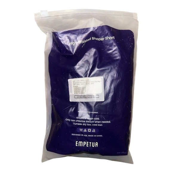 Empetua All Day Every Day High Waisted Black Shaper Shorts, XL/XXL - Picture 6 of 7